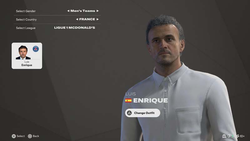 Luis Enrique of PSG in FC 25 