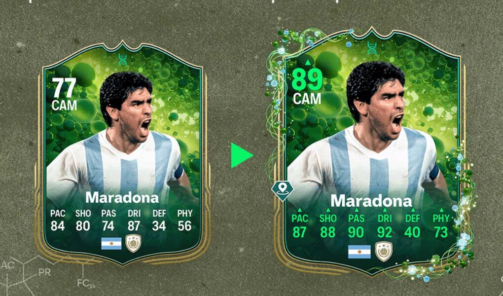 Diego Maradona's special Grassroot Great item is availabe in Ultimate Team.