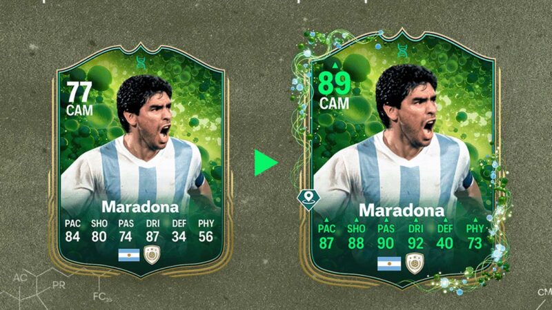 Diego Maradona's special Grassroot Great item is availabe in Ultimate Team.