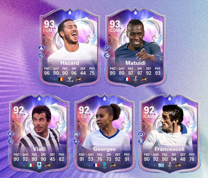 Some of the players included in Fantasy FC Heroes (Source: X/EA Sports FC)